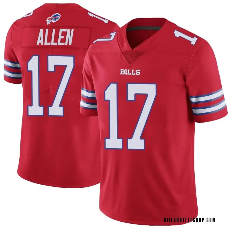 Men's Nike Josh Allen Red Buffalo Bills Color Rush Vapor Limited Jersey