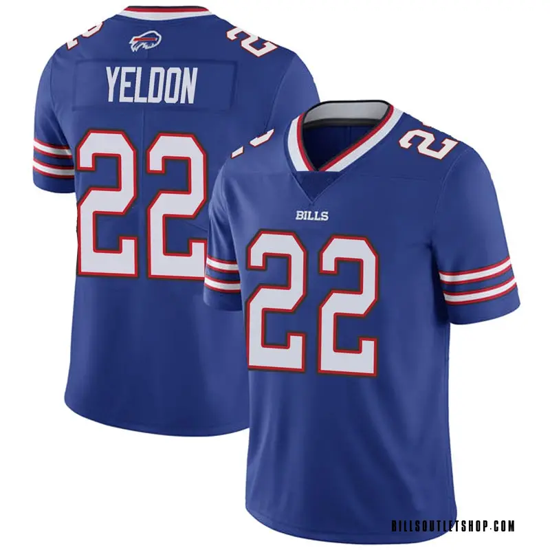 Men's Buffalo Bills T.J. Yeldon Royal Limited 100th Vapor Jersey By Nike