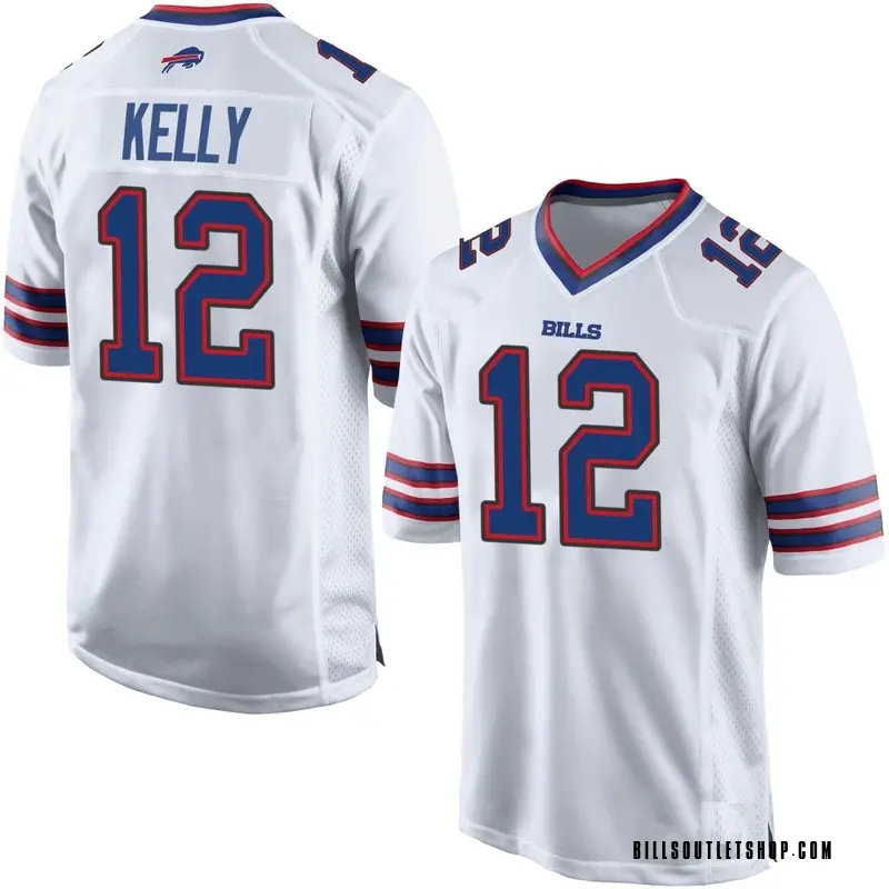 Youth Buffalo Bills Jim Kelly White Game Jersey By Nike