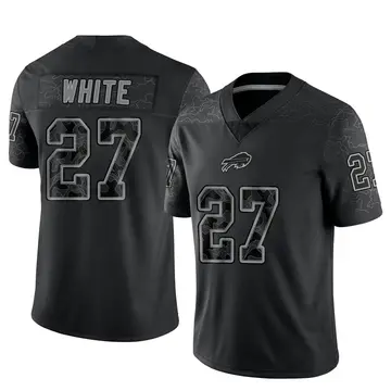 BUFFALO BILLS TRE'DAVIOUS WHITE #27 SIGNED HOME CUSTOM BLACK JERSEY  JSA WITNESS